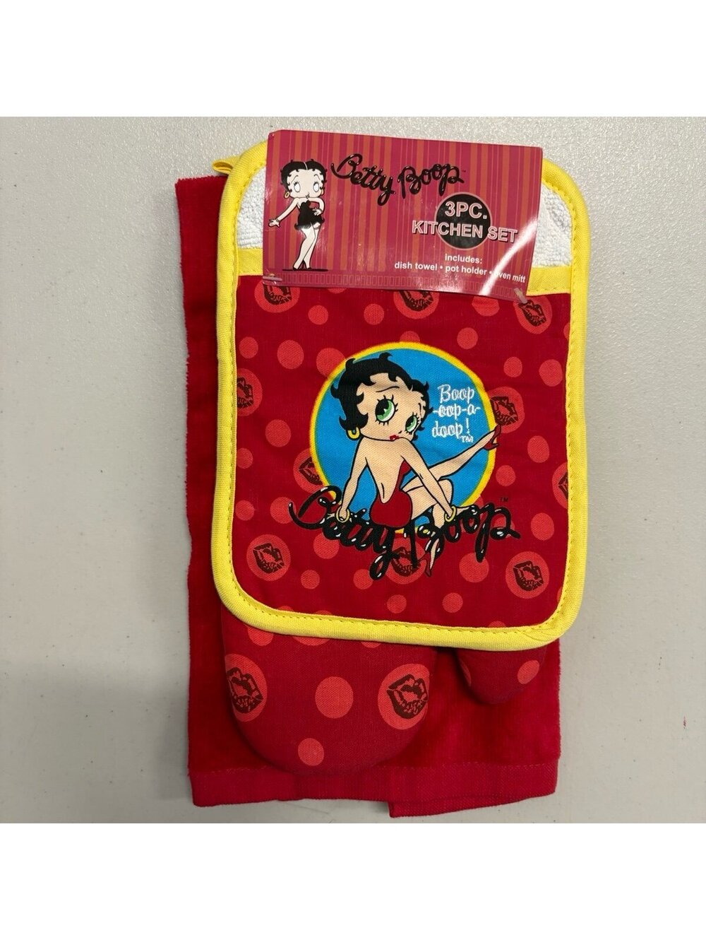 Betty Boop 3pc Kitchen Set NWT Jay Franco Dish Towel Pot Holder Oven Mitt 2006